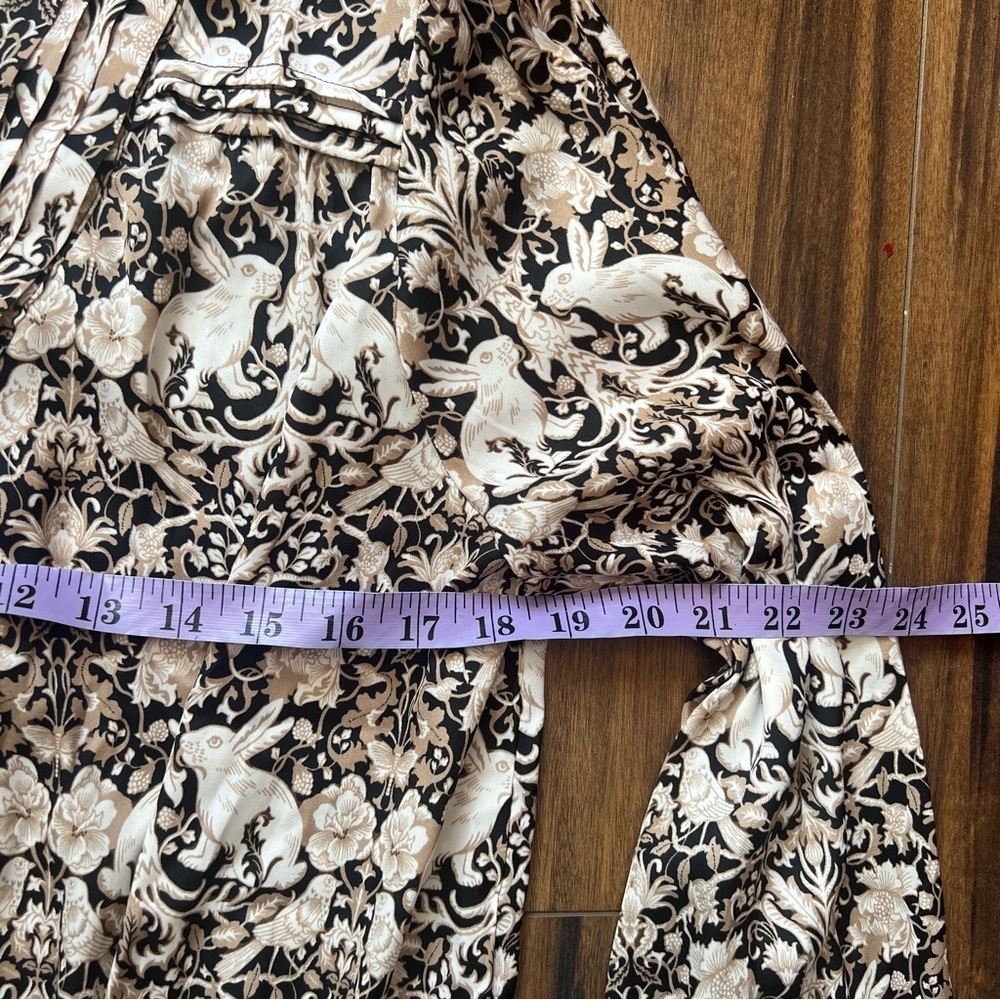 Anthropologie Boho Rabbit Floral Blouse – Smocked Waist M - Picture 12 of 14